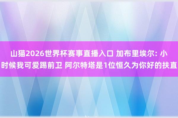 山猫2026世界杯赛事直播入口 加布里埃尔: 小时候我可爱踢前卫 阿尔特塔是1位恒久为你好的扶直