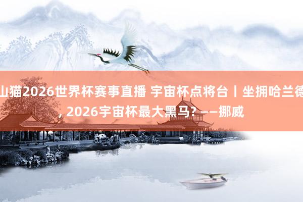山猫2026世界杯赛事直播 宇宙杯点将台丨坐拥哈兰德, 2026宇宙杯最大黑马? ——挪威