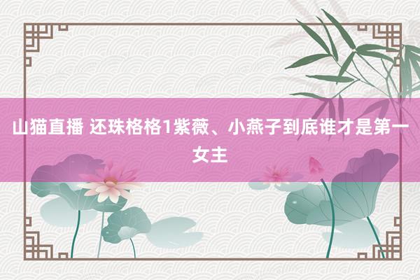 山猫直播 还珠格格1紫薇、小燕子到底谁才是第一女主