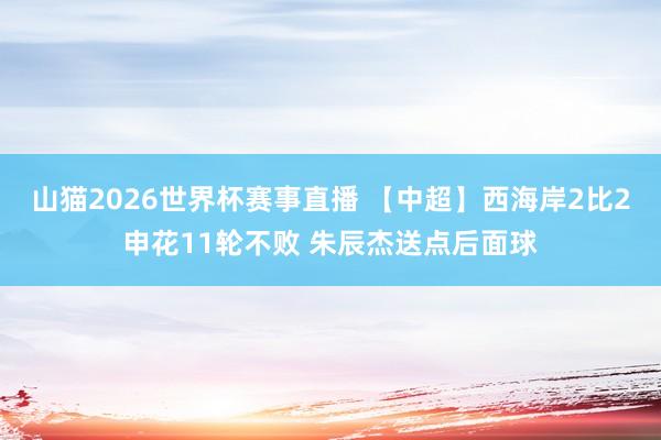 山猫2026世界杯赛事直播 【中超】西海岸2比2申花11轮不败 朱辰杰送点后面球
