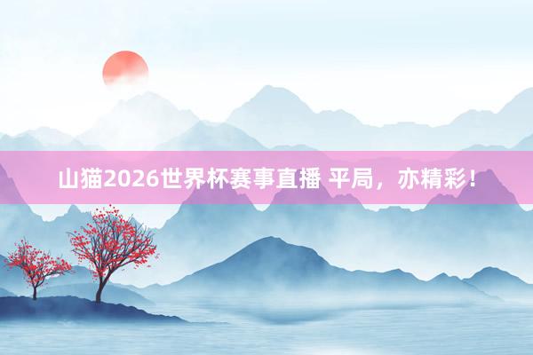 山猫2026世界杯赛事直播 平局，亦精彩！