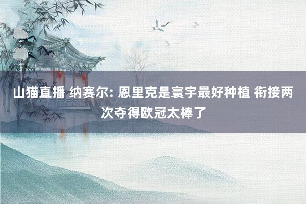 山猫直播 纳赛尔: 恩里克是寰宇最好种植 衔接两次夺得欧冠太棒了