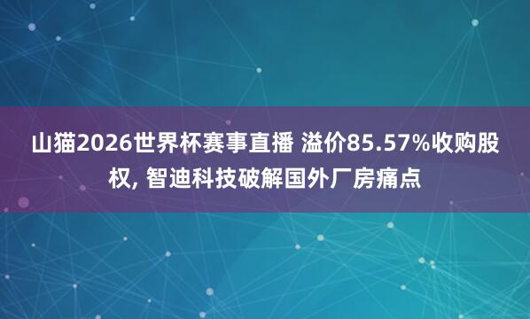 山猫2026世界杯赛事直播 溢价85.57%收购股权, 智迪科技破解国外厂房痛点