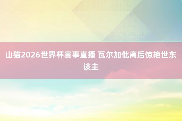 山猫2026世界杯赛事直播 瓦尔加仳离后惊艳世东谈主
