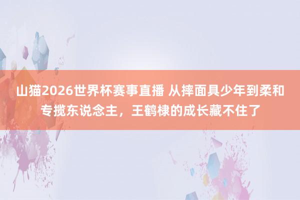 山猫2026世界杯赛事直播 从摔面具少年到柔和专揽东说念主，王鹤棣的成长藏不住了