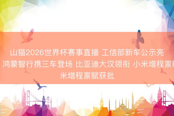 山猫2026世界杯赛事直播 工信部新车公示亮点多：鸿蒙智行携三车登场 比亚迪大汉领衔 小米增程禀赋获批