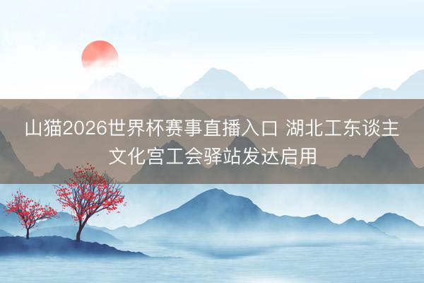 山猫2026世界杯赛事直播入口 湖北工东谈主文化宫工会驿站发达启用