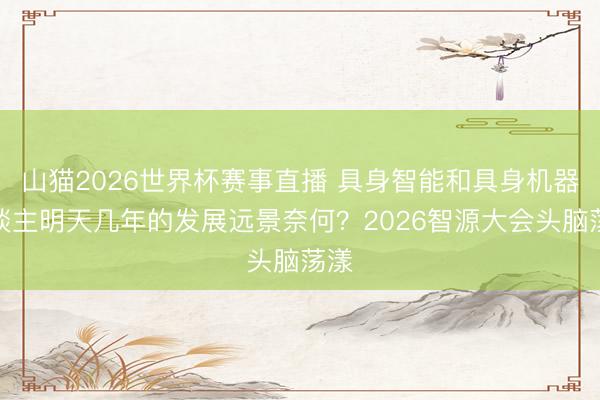 山猫2026世界杯赛事直播 具身智能和具身机器东谈主明天几年的发展远景奈何？2026智源大会头脑荡漾