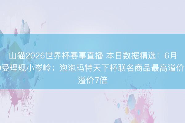 山猫2026世界杯赛事直播 本日数据精选：6月IPO受理现小岑岭；泡泡玛特天下杯联名商品最高溢价7倍