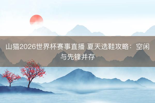山猫2026世界杯赛事直播 夏天选鞋攻略：空闲与先锋并存