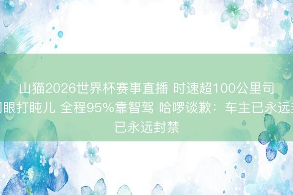 山猫2026世界杯赛事直播 时速超100公里司机闭眼打盹儿 全程95%靠智驾 哈啰谈歉:车主已永远封禁