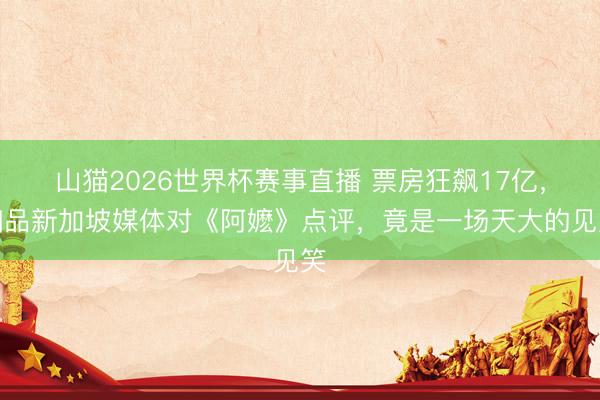 山猫2026世界杯赛事直播 票房狂飙17亿,细品新加坡媒体对《阿嬷》点评,竟是一场天大的见笑